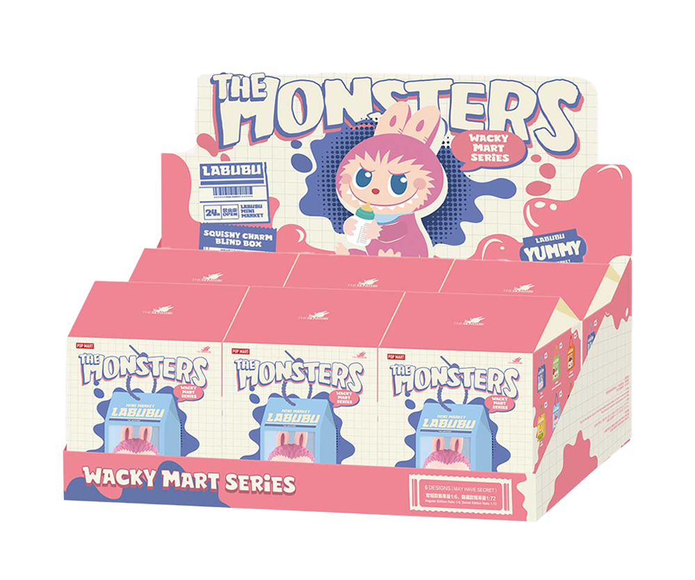 Pop Mart Labubu The Monsters Wacky Mart Series Squishy Charm 6 Blind Box (Full Set)