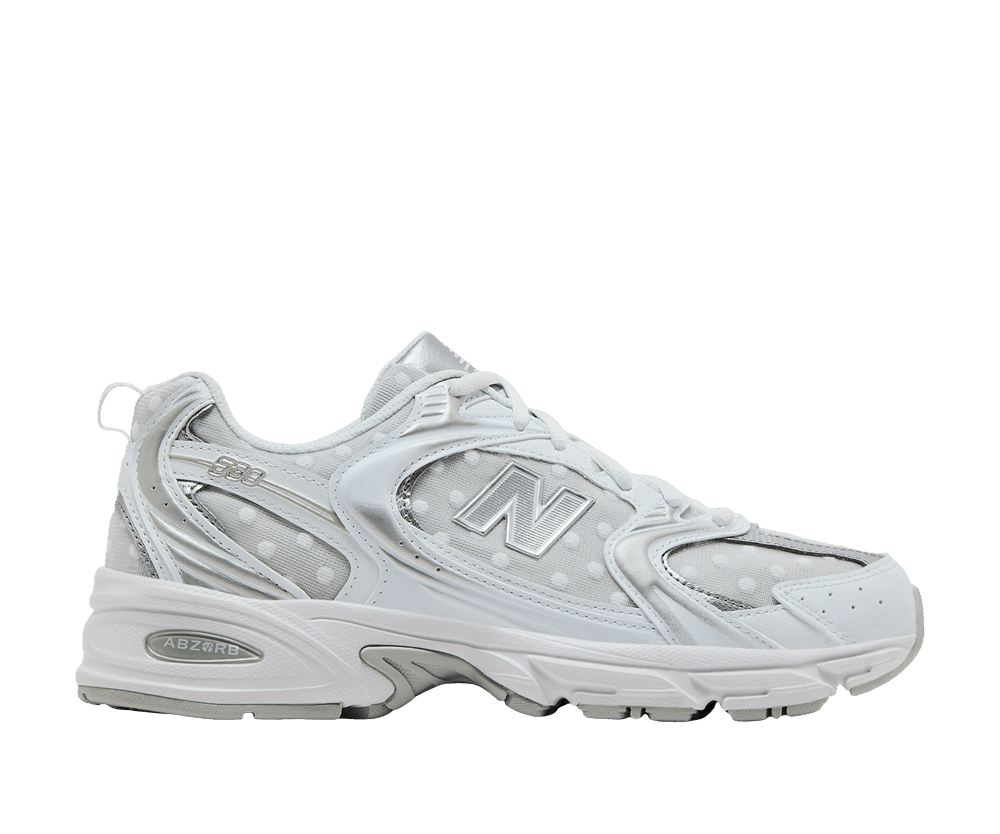 New Balance 530 Silver Metallic Polka Dots