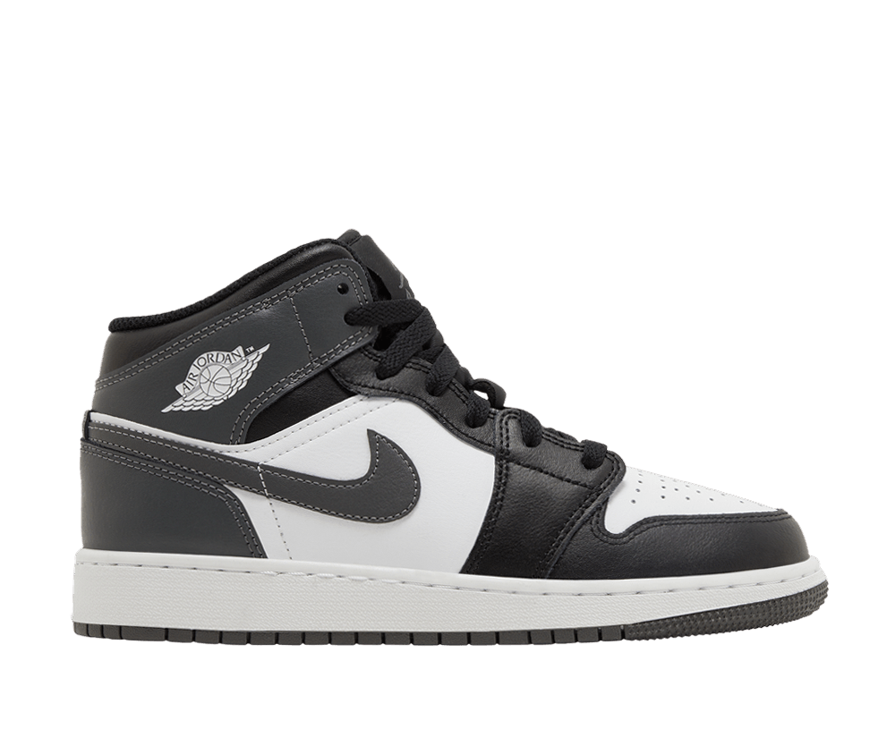 Jordan 1 Mid Black White Iron Grey (GS)