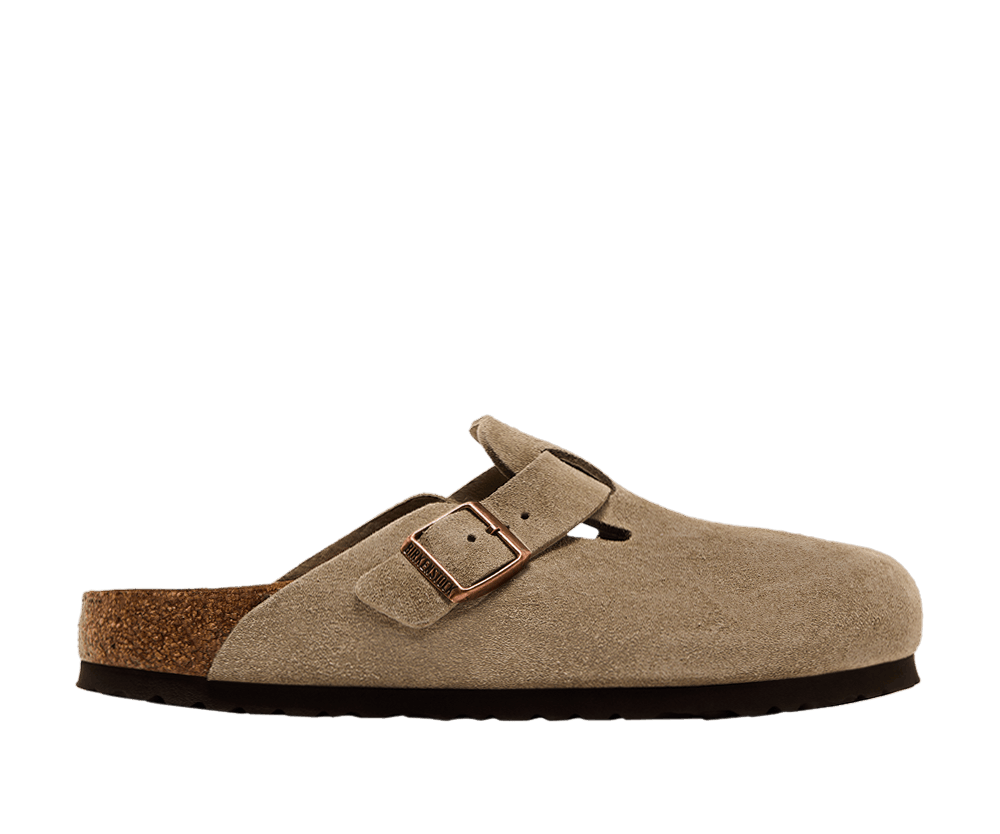 Birkenstock Boston Soft Footbed Suede Taupe (Narrow Fit)