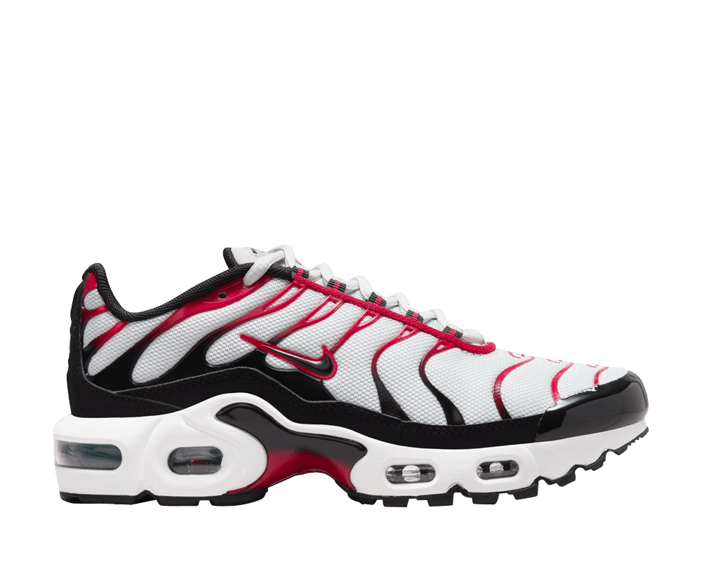 Nike Air Max Plus Pure Platinum Black White University Red (GS)