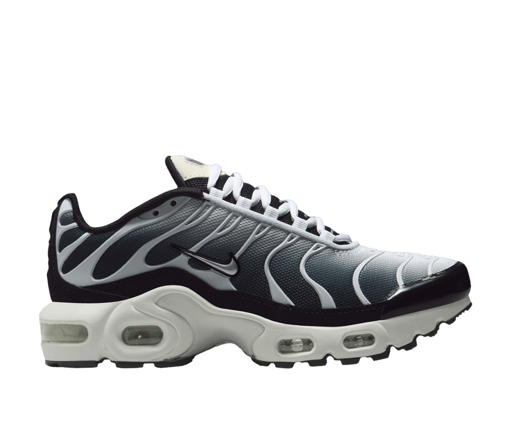 Nike Air Max Plus Black White Sail Metallic Cool Grey (GS)