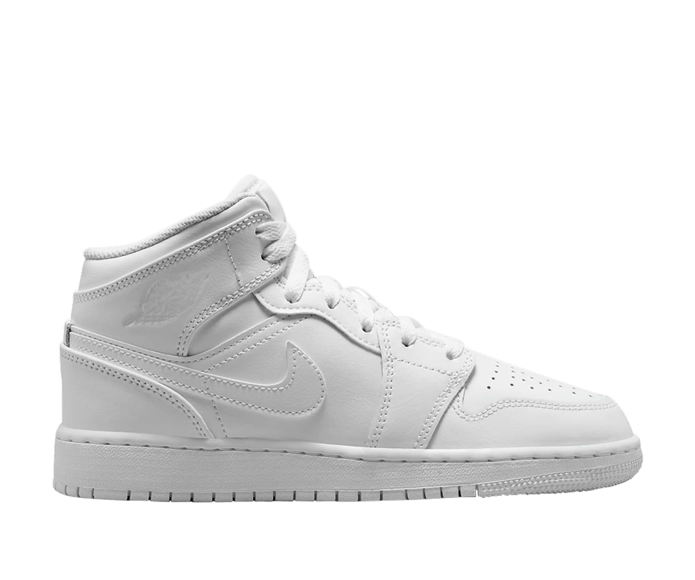 Jordan 1 Mid Triple White (2023) (GS)