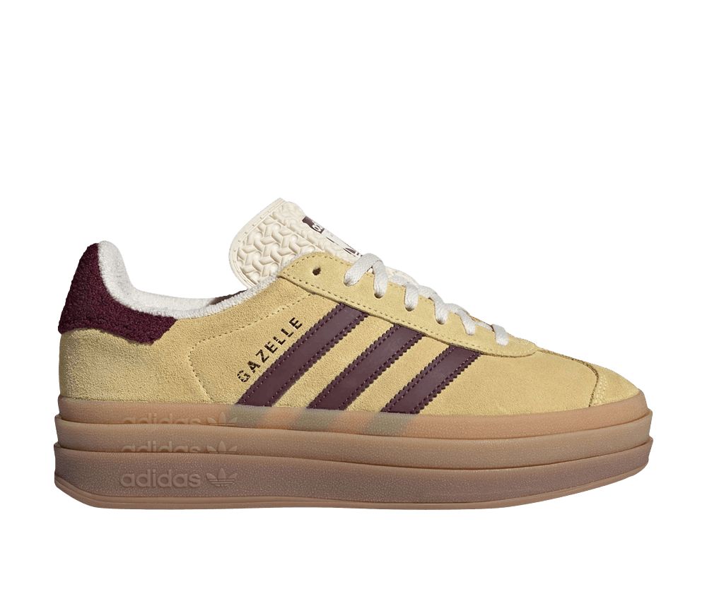 adidas Gazelle Bold Almost Yellow Maroon (Women's)