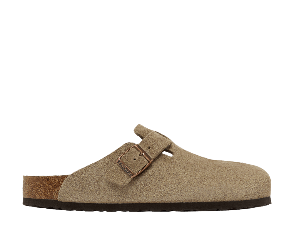 Birkenstock Boston Soft Footbed Suede Taupe