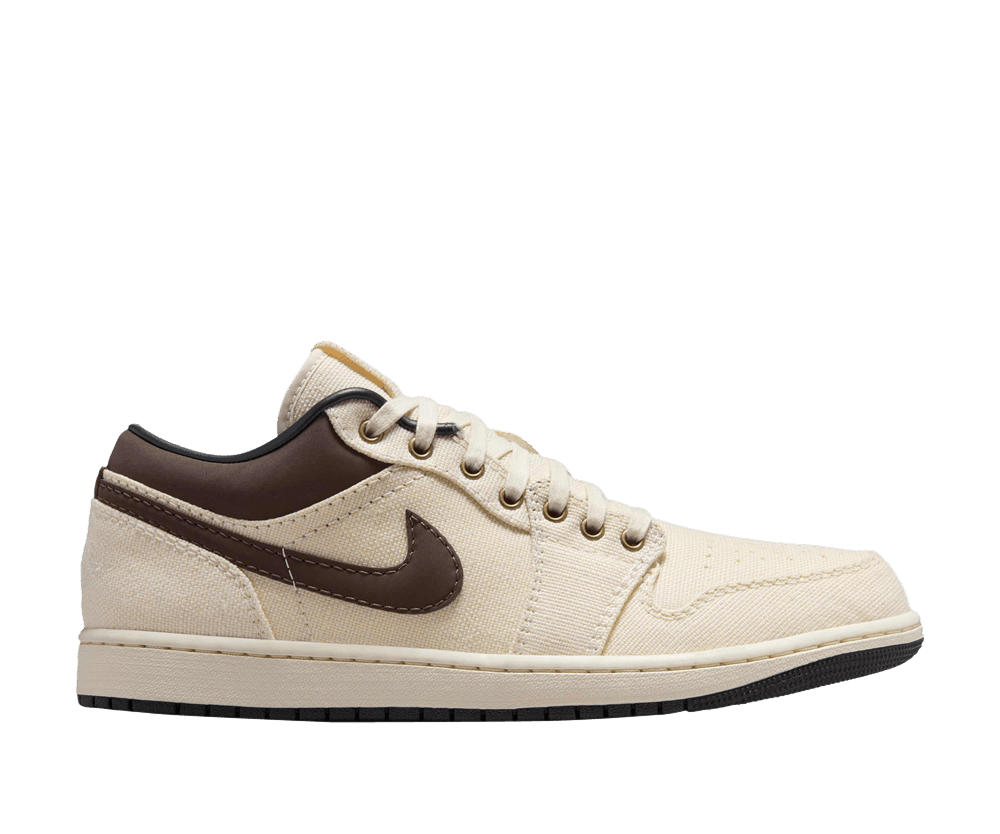 Jordan 1 Low Premium Pale Ivory Off Noir Baroque Brown