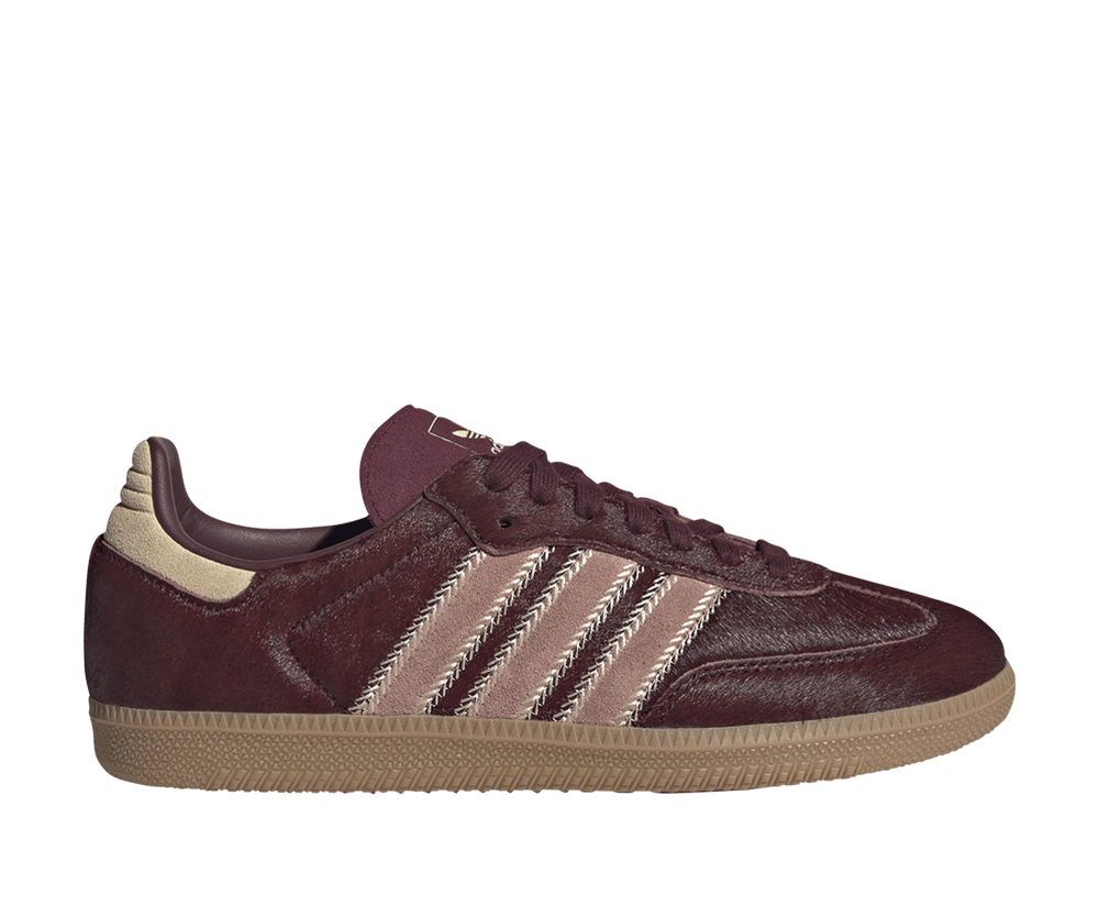 adidas Samba OG Maroon Sand Strata Pony (Women's)