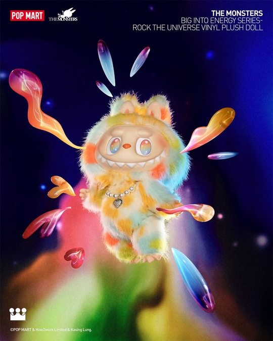Pop Mart Labubu The Monsters Big Into Energy Series Rock The Universe Vinyl Plush Doll