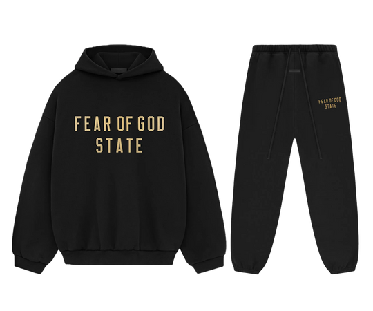 Fear of God Essentials Fleece Black STATE Set