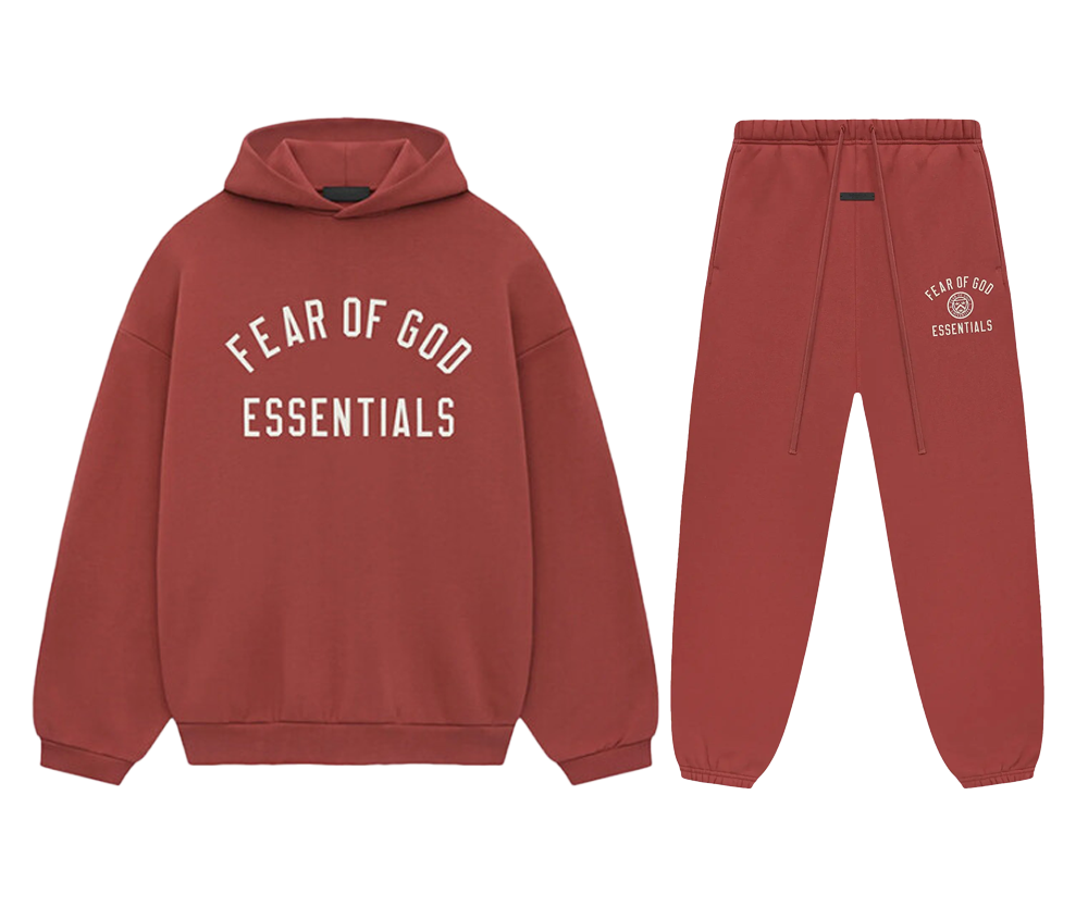 Fear of God Essentials Fleece Crimson Set