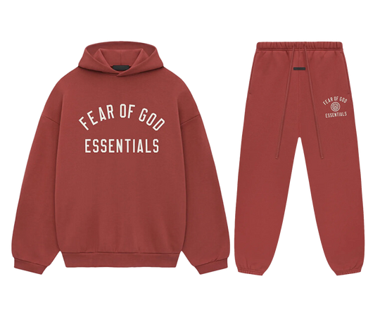 Fear of God Essentials Fleece Crimson Set