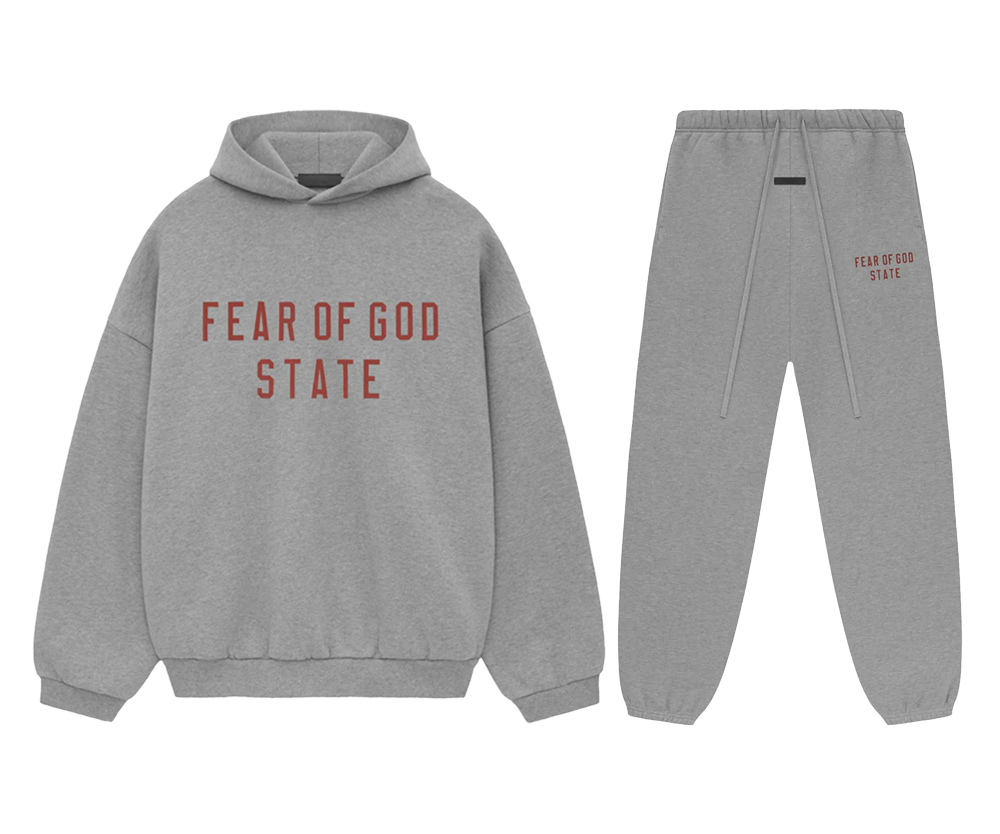 Fear of God Essentials Fleece Dark Heather STATE Set